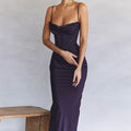 Selene - Robe moulante en satin 
